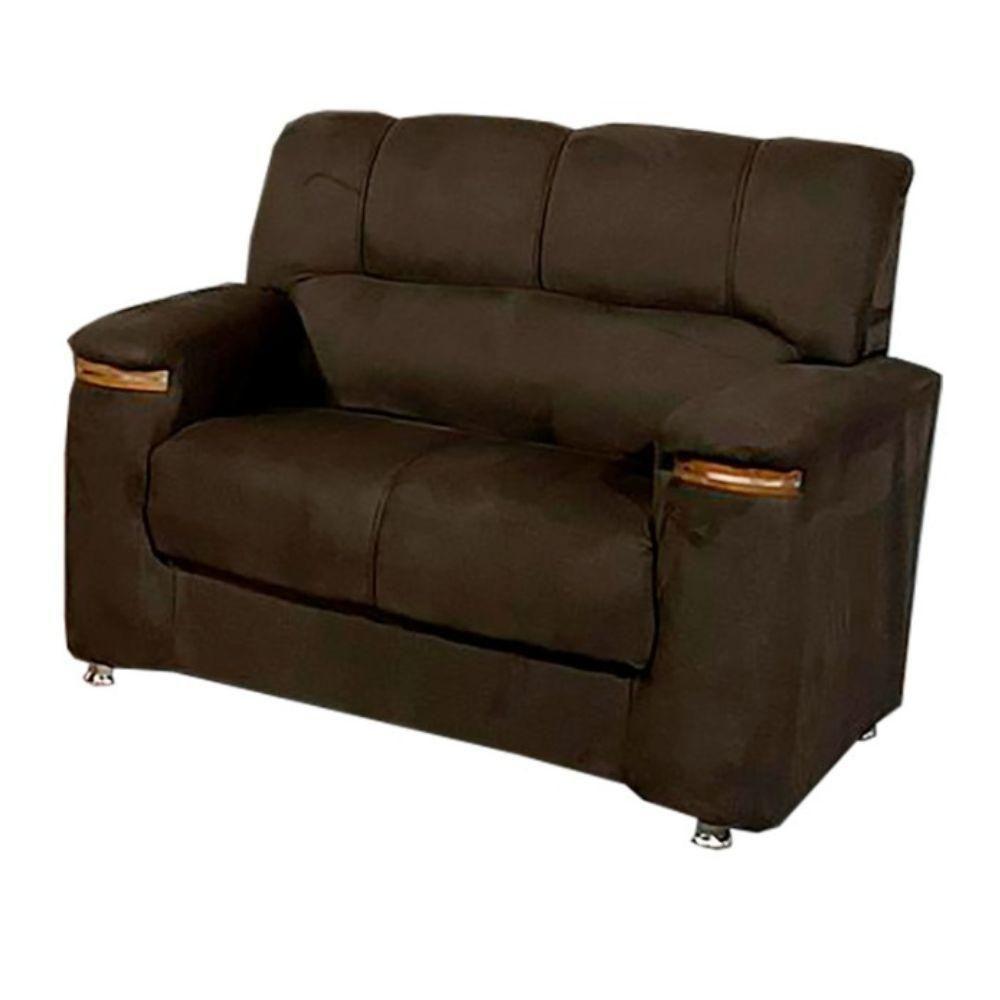 Conjunto De Sofá 3x2 Lugares Styllus Café Bello Estofados Inca Marrom - 4