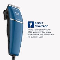 Cortador De Cabelo Pratic Style Mondial CR-10-BI Azul Bivolt - 6