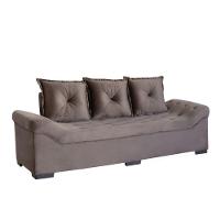 Conjunto De Sofá 3x2 Lugares Cinza Italia Design Estofados - 3