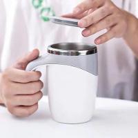 Caneca Mixer Automática 400ml Copo Misturador Magnético Shake Liquidificador Portátil Luxo Trabalho Branco - 5