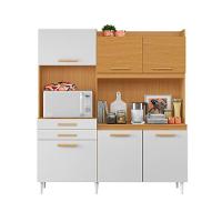 Armário De Cozinha 6 Portas 2 Gavetas Selena Cinamomo-branco Aramóveis - 5