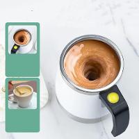 Copo Misturador Elétrico Automático Portátil 400ml Shake Whey Mixer Caneca Liquidificador Branco - 3