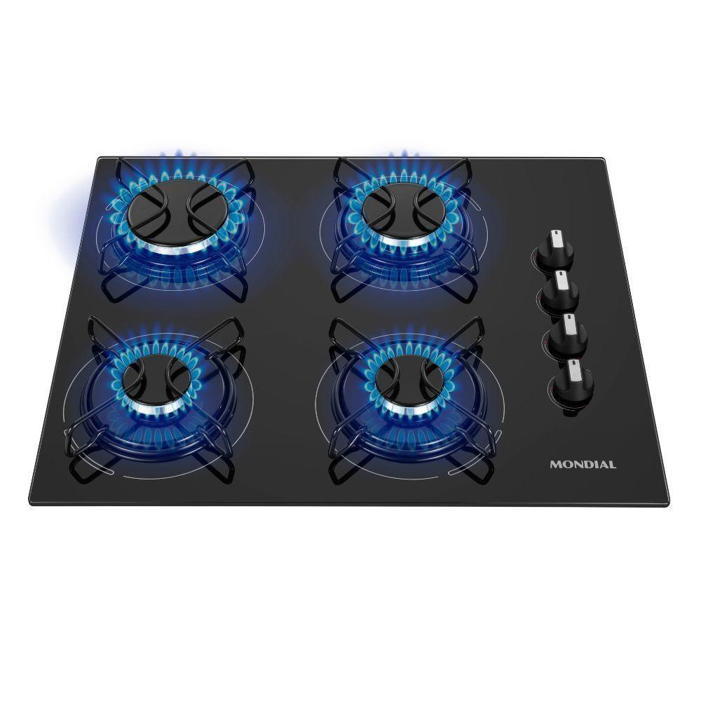Cooktop 4 Bocas Mondial Automático CTG-01 Preto Bivolt - 1