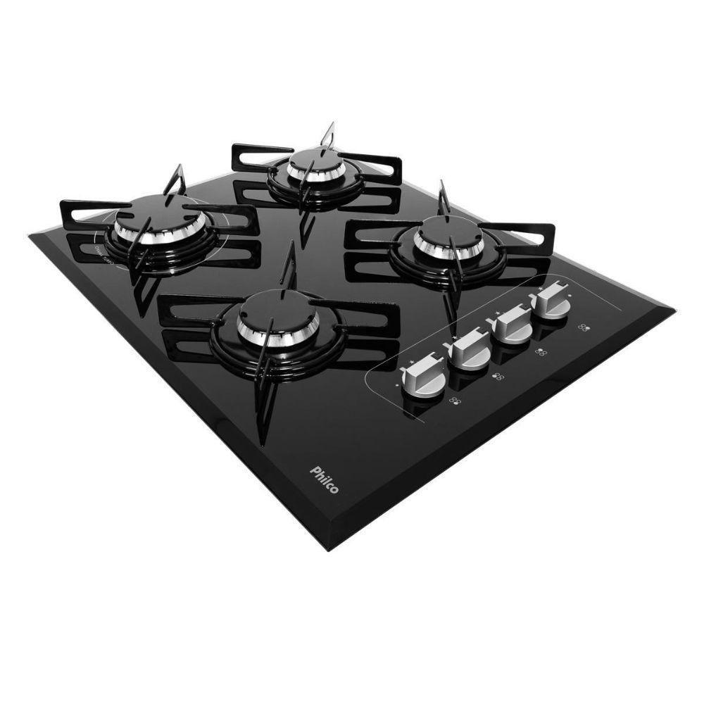 Cooktop 4 Bocas Philco Automático CHEF4 Vidro Temperado Bivolt Preto - 3
