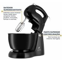 Batedeira 500W Britânia Pérola 4 Velocidades Preta 110V