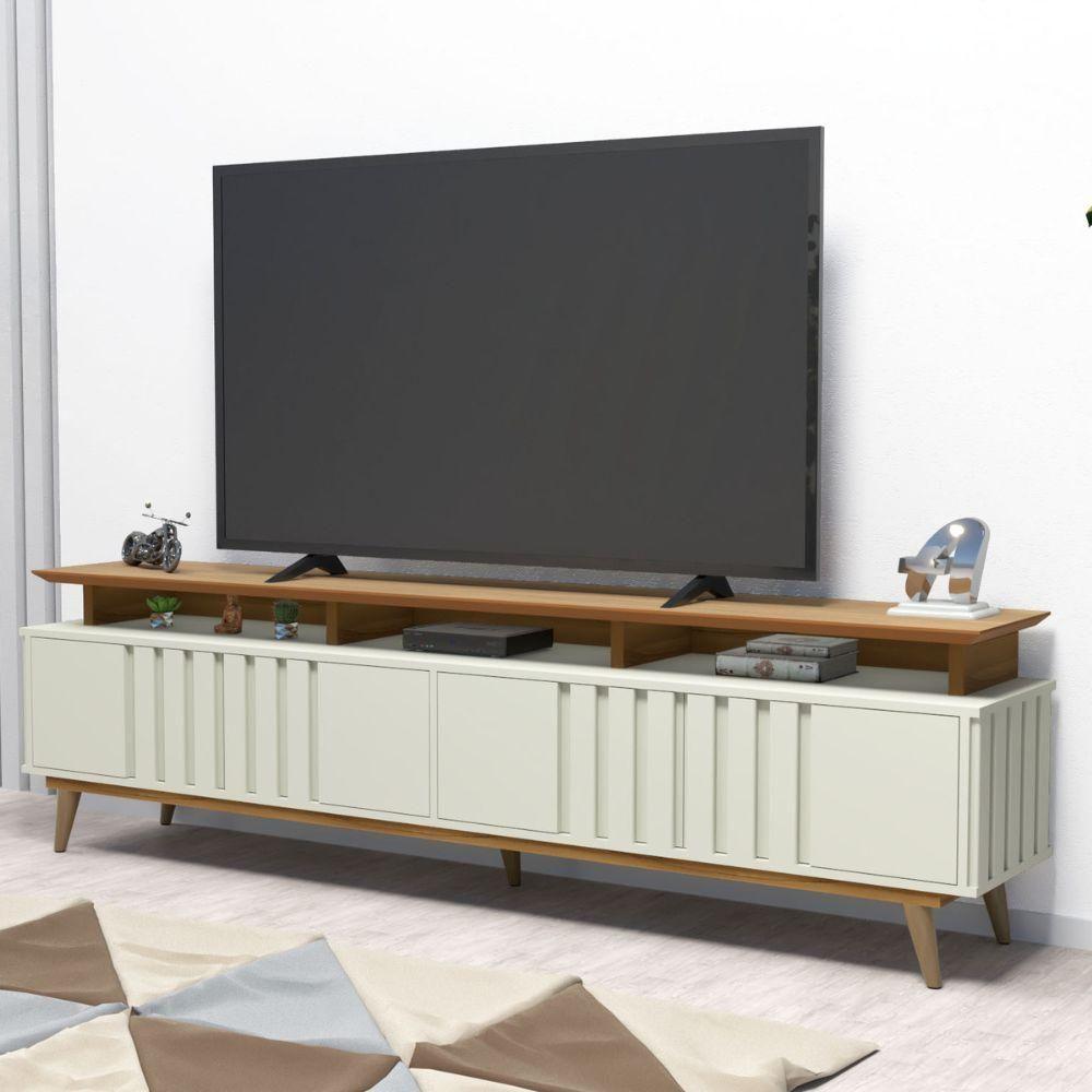 Rack Para Tv At? 72" 4 Portas Freij?-off White Ilhabela Avelan M?veis Ni - 1