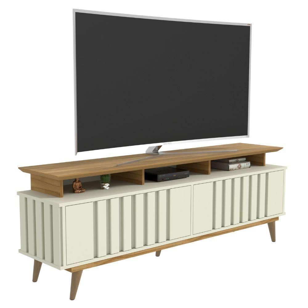 Rack Para Tv At? 72" 4 Portas Freij?-off White Ilhabela Avelan M?veis Ni - 2