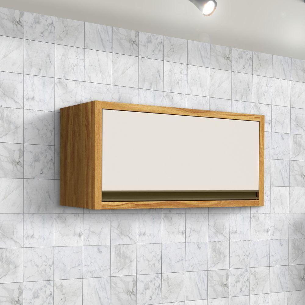 Cozinha Compacta 6 Portas 2 Gavetas Amêndoa-off White Tempranillo Móveis Ronipa - 6