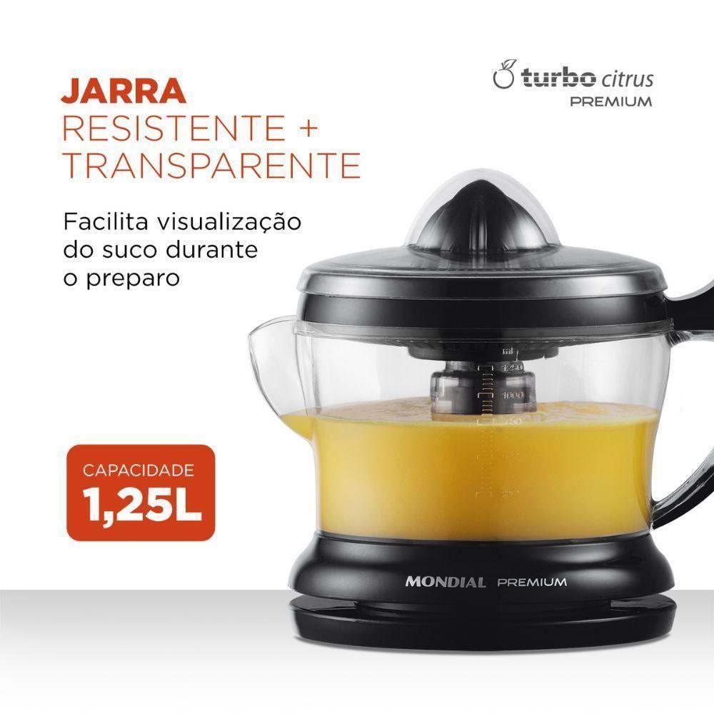 Espremedor De Frutas Mondial 1,2L 30W Premium E-02 Preto 220V - 2