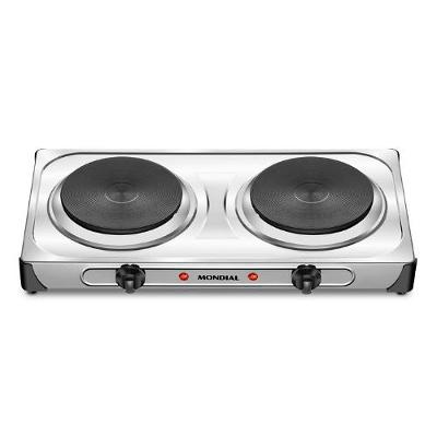 Fogão 2 Bocas Mondial Elétrico Fast Cook FE-03 Inox 220V