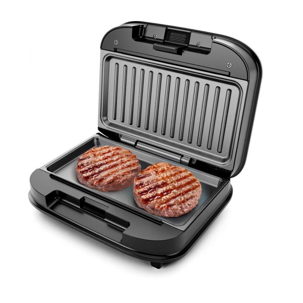 Sanduicheira E Grill Britânia 750W Antiaderente Bgr25a Preta-inox Preto - Inox 220V - 2