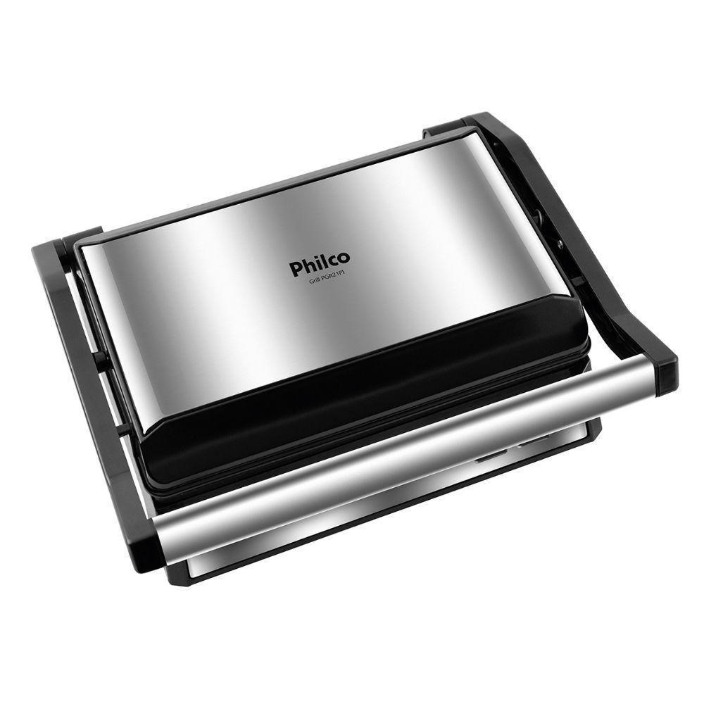 Sanduicheira E Grill Philco Pgr21pi Preta-inox Preta 220V - 2