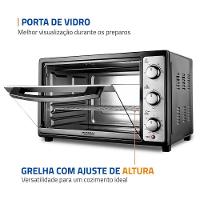 Forno Elétrico Mondial FRN-52-B Grand Family Ii 52L Preto-inox 220V - 5