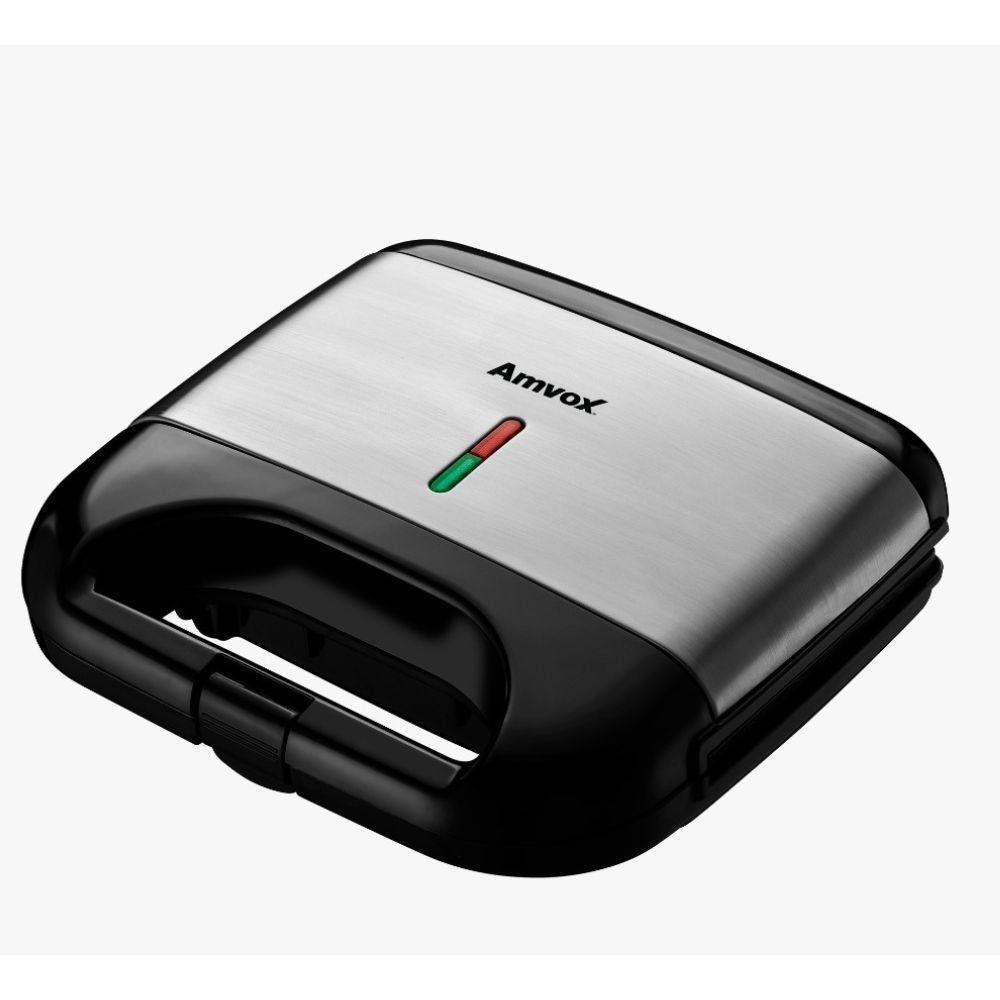 Sanduicheira E Grill Amvox Ams500 Preto-inox Preto - Inox 220V - 1