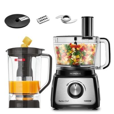 Multiprocessador 5 Em 1 Com 2 Velocidades 1000W Mondial Mpn-01-b Preto 110V