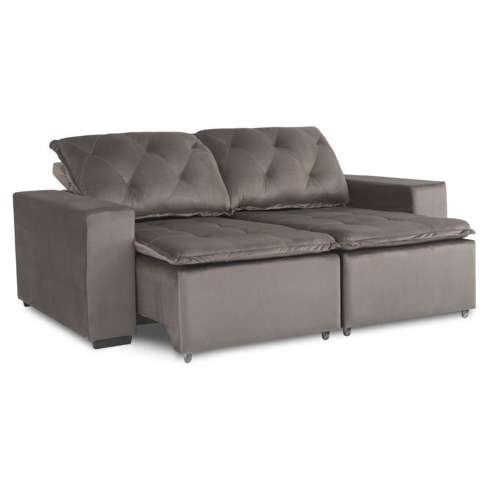 Sofá Retrátil-reclinável 2 Lugares Capuccino Cancun Marquês Estofados - 2