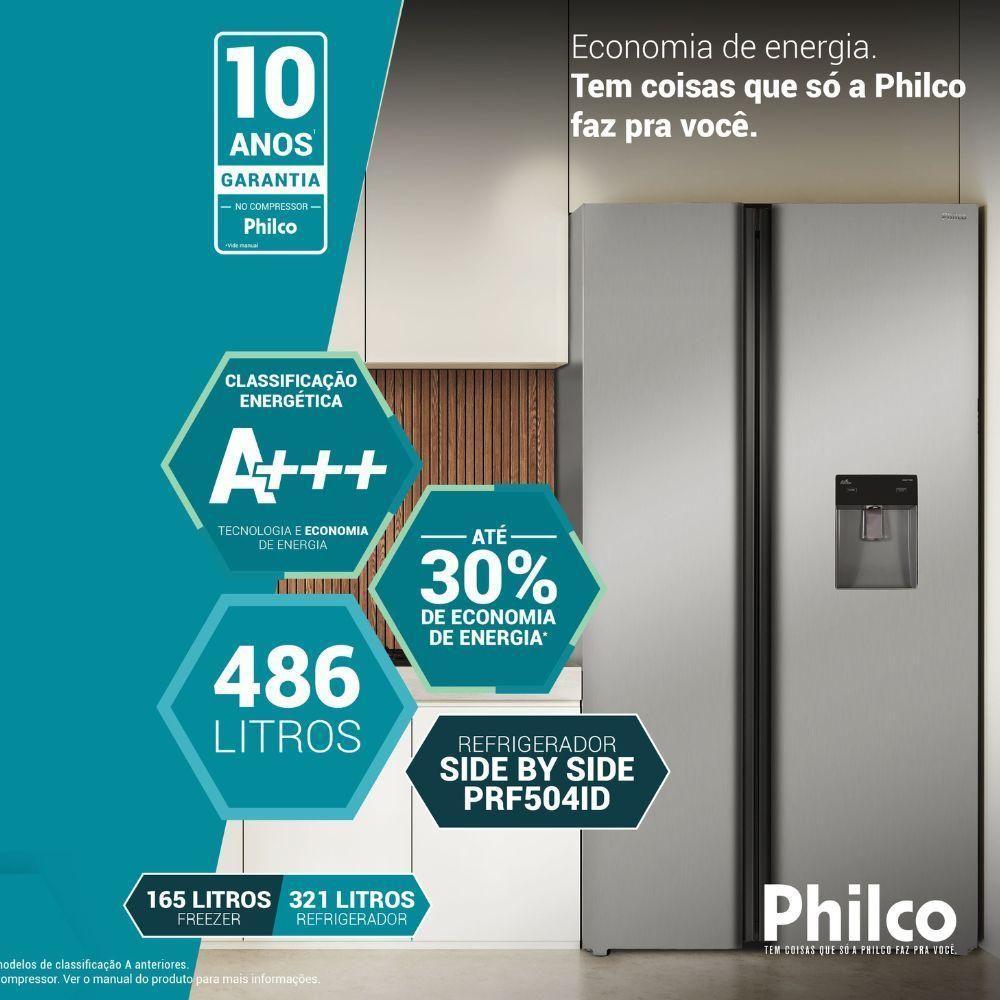 Geladeira Philco Frost Free Inverter Side By Side 486L PRF504ID Inox 220V - 6