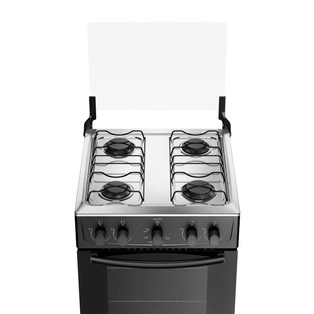 Fogão 4 Bocas Atlas Manual Milão Preto Bivolt - 3