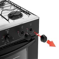 Fogão 4 Bocas Atlas Manual Milão Preto Bivolt