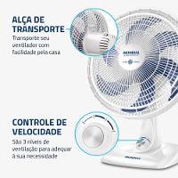 Ventilador De Mesa Mondial Super Power Vsp-40-w 40cm 3 Velocidades Branco - 5