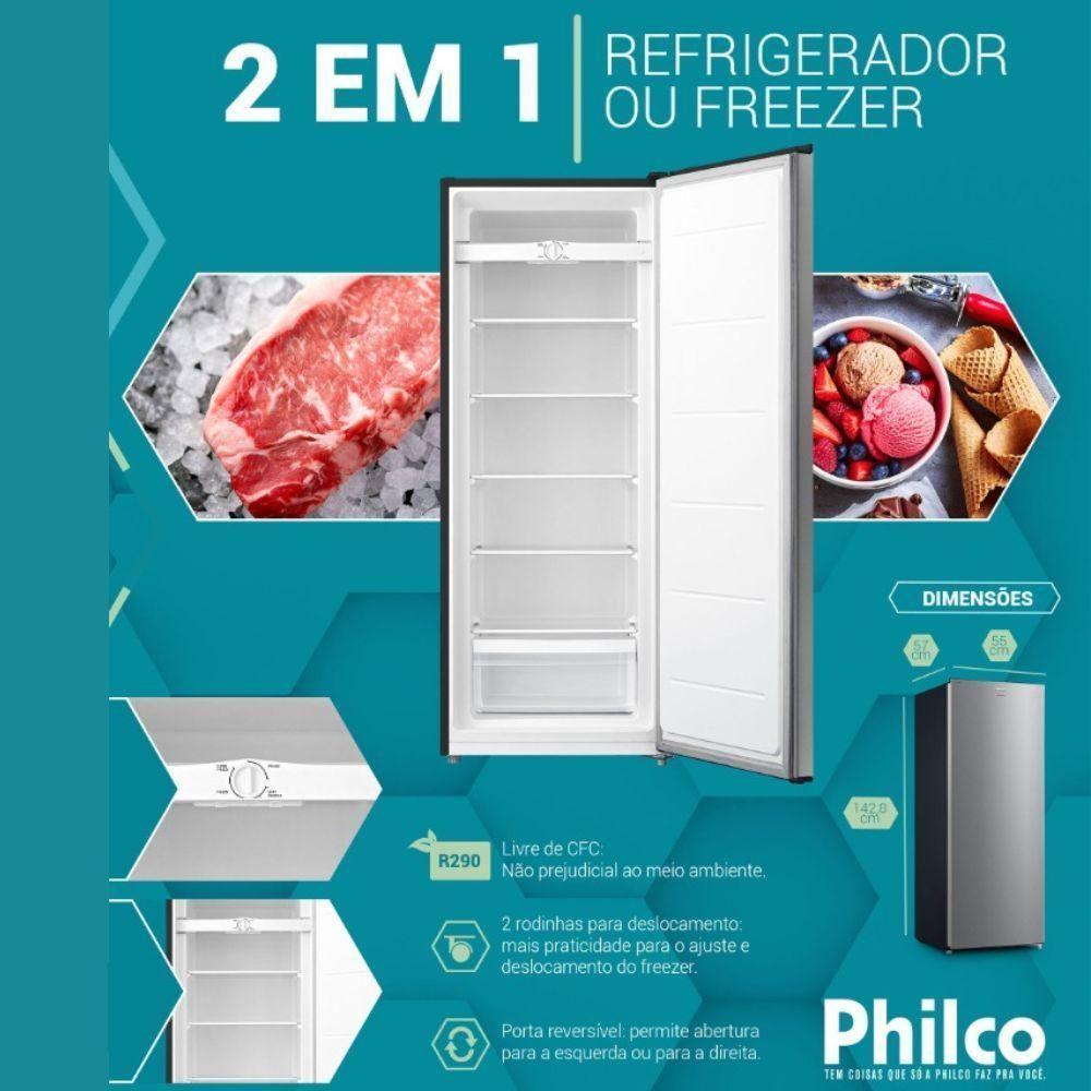 Freezer Vertical Philco Degelo Manual 201L 1 Portas PFV205I Inox 220V - 5