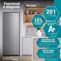 Freezer Vertical Philco Degelo Manual 201L 1 Portas PFV205I Inox 220V