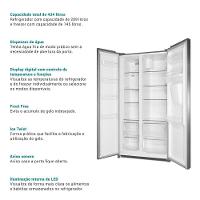 Geladeira Philco Frost Free Inverter Side By Side 434L PRF535ID Inox 220V - 5