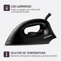 Ferro A Seco Mondial FSN55B 1000W Preto 220V - 3