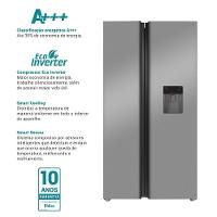 Geladeira Philco Frost Free Inverter Side By Side 486L PRF504ID Inox 110V - 3