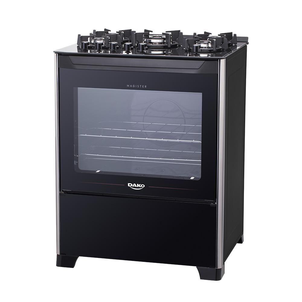 Fogão 5 Bocas Dako Automático Magister Glass Preto Bivolt - 2