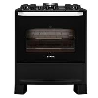 Fogão 5 Bocas Suggar Automático Mesa De Vidro Best Glass Preto Bivolt - 1