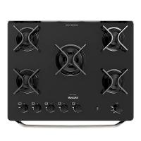 Fogão 5 Bocas Suggar Automático Mesa De Vidro Best Glass Preto Bivolt - 5