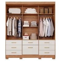 Guarda-roupa Casal 3 Portas 8 Gavetas Com Espelho Cinamomo-off Luiza Panan Móveis - 3