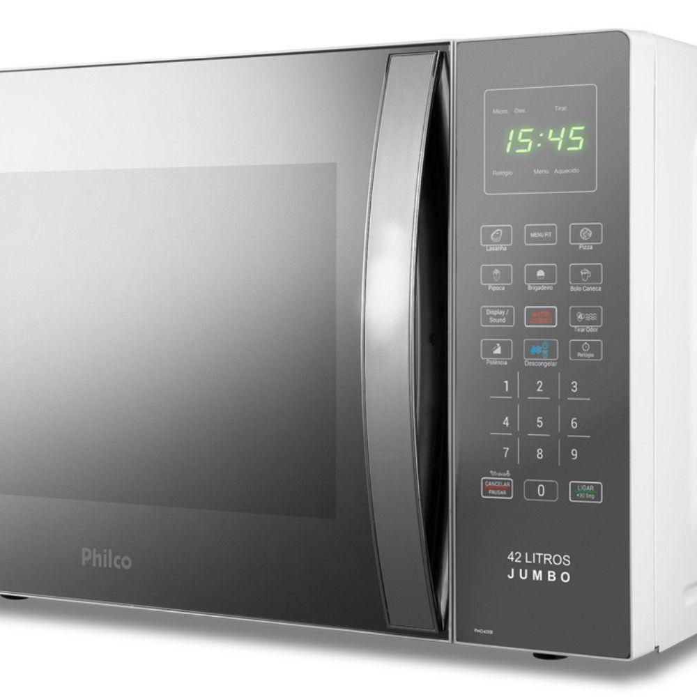 Micro-ondas Philco 42L Pmo42eb Branco Espelhado Branco - Espelhad 110V - 4