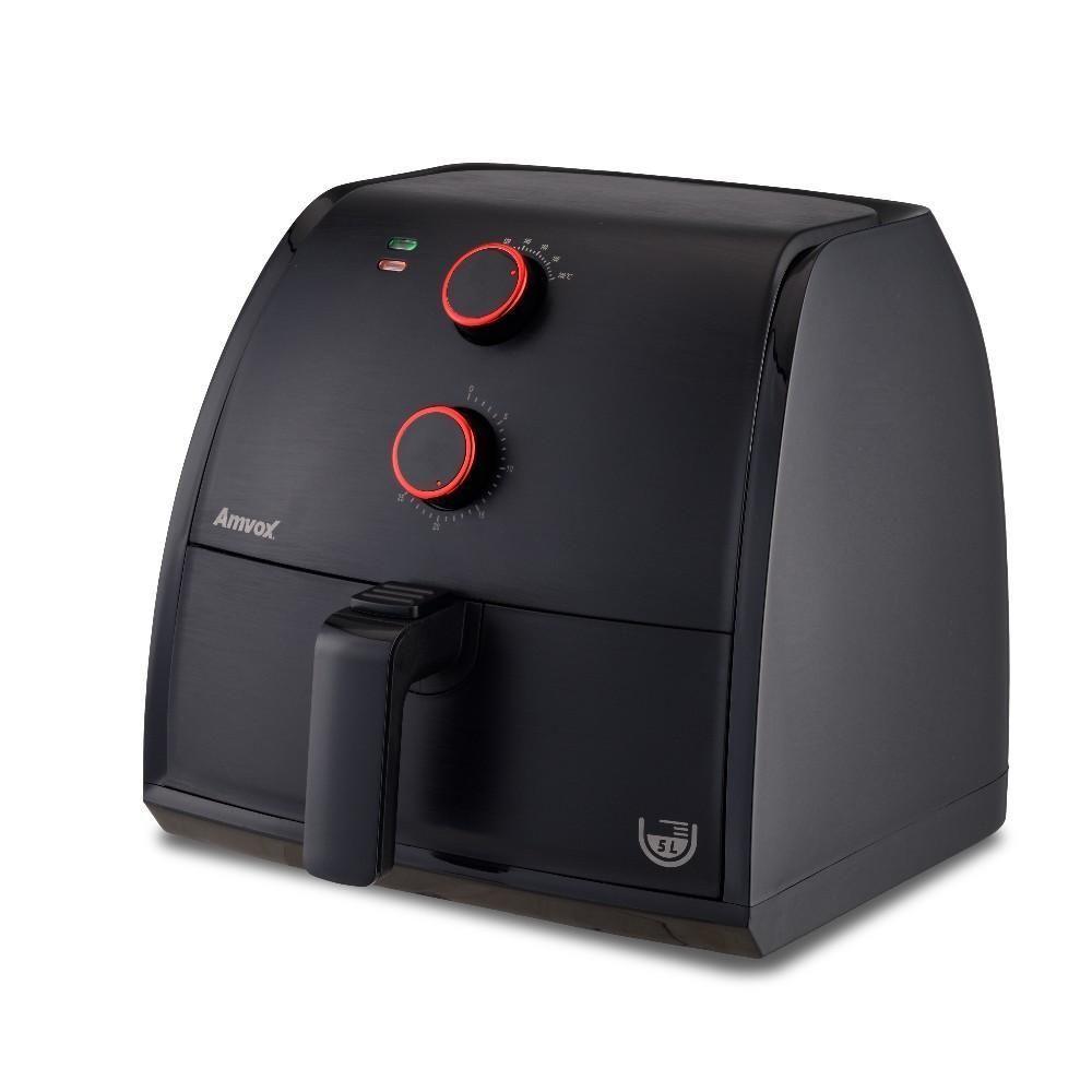 Fritadeira Elétrica Sem Óleo-Air Fryer Amvox ARF1205 5L Com Timer Preto 110V - 2