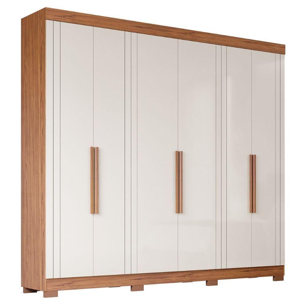 Guarda-roupa Casal 6 Portas 6 Gavetas Cinamomo-off White Cecilia Panan Móveis - 2