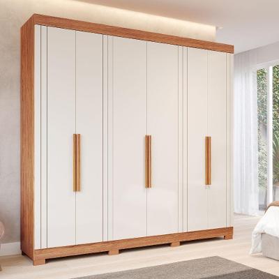 Guarda-roupa Casal 6 Portas 6 Gavetas Cinamomo-off White Cecilia Panan Móveis