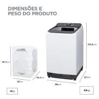 Lavadora De Roupas Automática Midea 14Kg MA512W140-WK Wave Impeller Branco 220V - 6