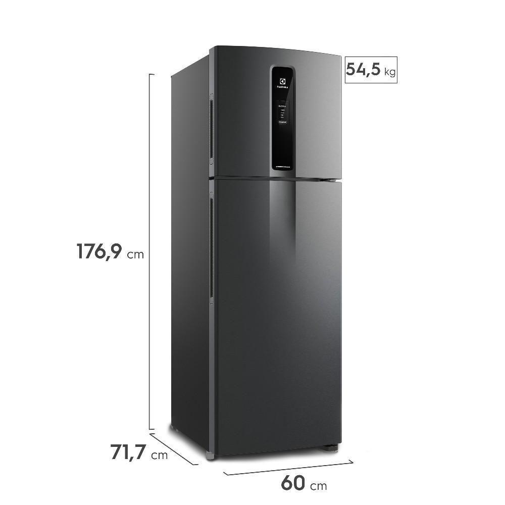 Geladeira Electrolux Frost Free Duplex Inverter IF43B 390L Black Inox Look Preto 110V - 3