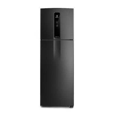 Geladeira Electrolux Frost Free Duplex Inverter IF43B 390L Black Inox Look Preto 110V