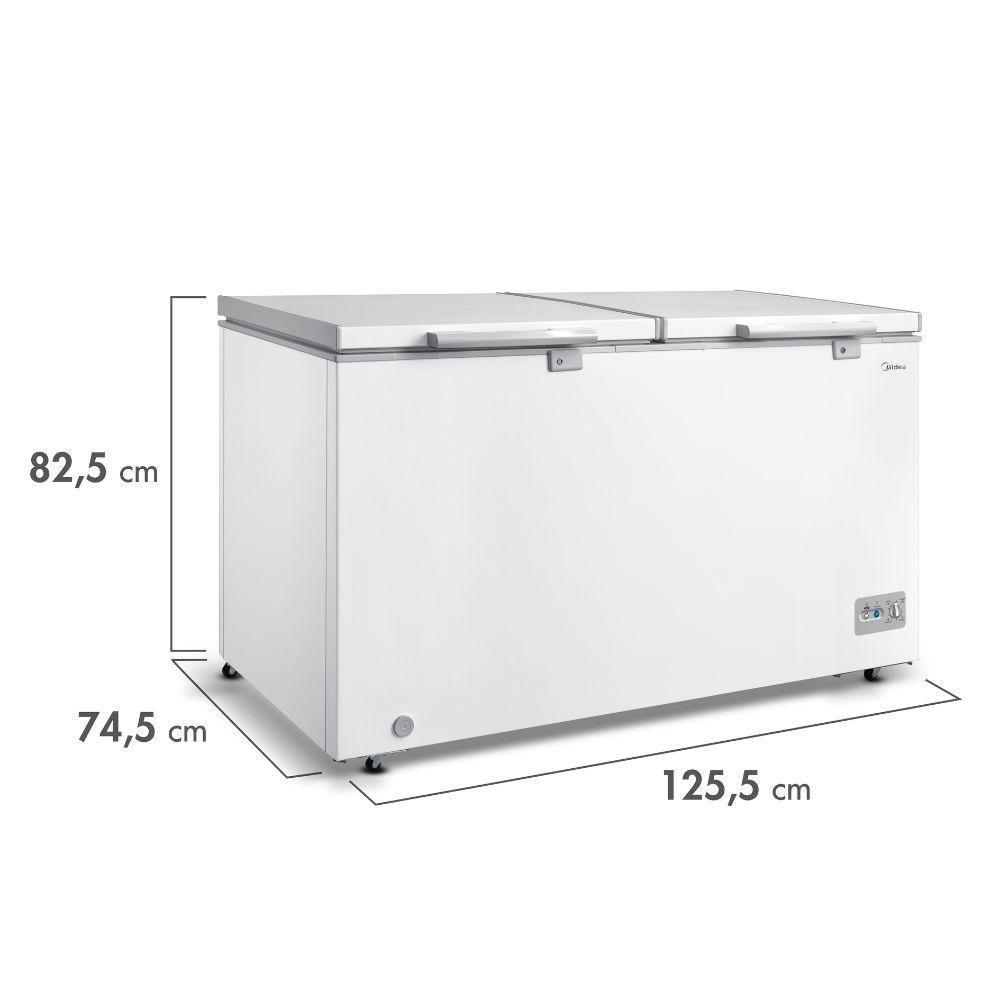 Freezer Horizontal Midea Cycle Defrost 362L 2 Portas MDRC522FZD011 Branco 3 em 1 110V - 5