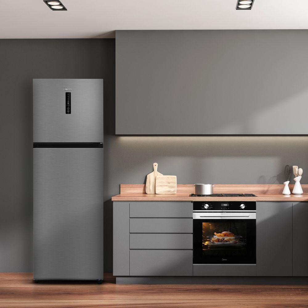Geladeira Midea Frost Free Duplex 347L RT468MTA Inox 220V - 5