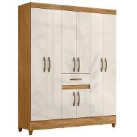 Guarda-roupas Casal 8 Portas 1 Gaveta Freijó-off White Portugal Moval Móveis - 2