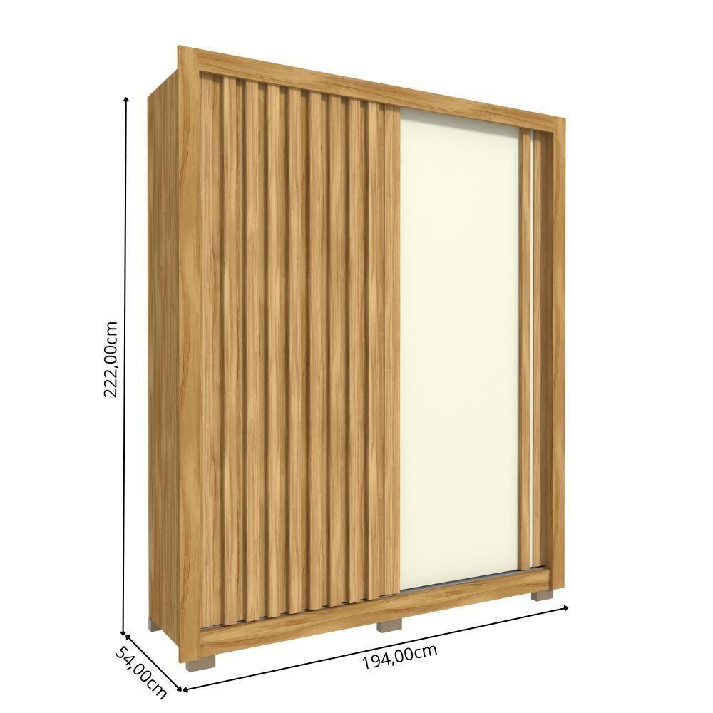 Guarda-roupa Casal 2 Portas 3 Gavetas Freij?-off White Gramado Avelan M?veis Ni - 4