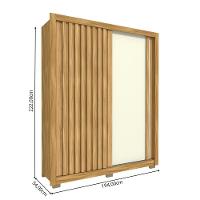 Guarda-roupa Casal 2 Portas 3 Gavetas Freij?-off White Gramado Avelan M?veis Ni - 4