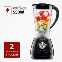 Liquidificador Mondial L-28 500W 2 Velocidades Preto 110V - 3