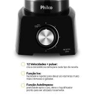 Liquidificador Philco PLQ11A 1050W 4 Velocidades Preto 110V - 10