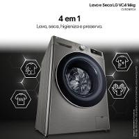 Lava E Seca LG Smart 14Kg VC4 Wi-fi E Inteligência Artificial Inox Wifi IA Inox 110V - 6