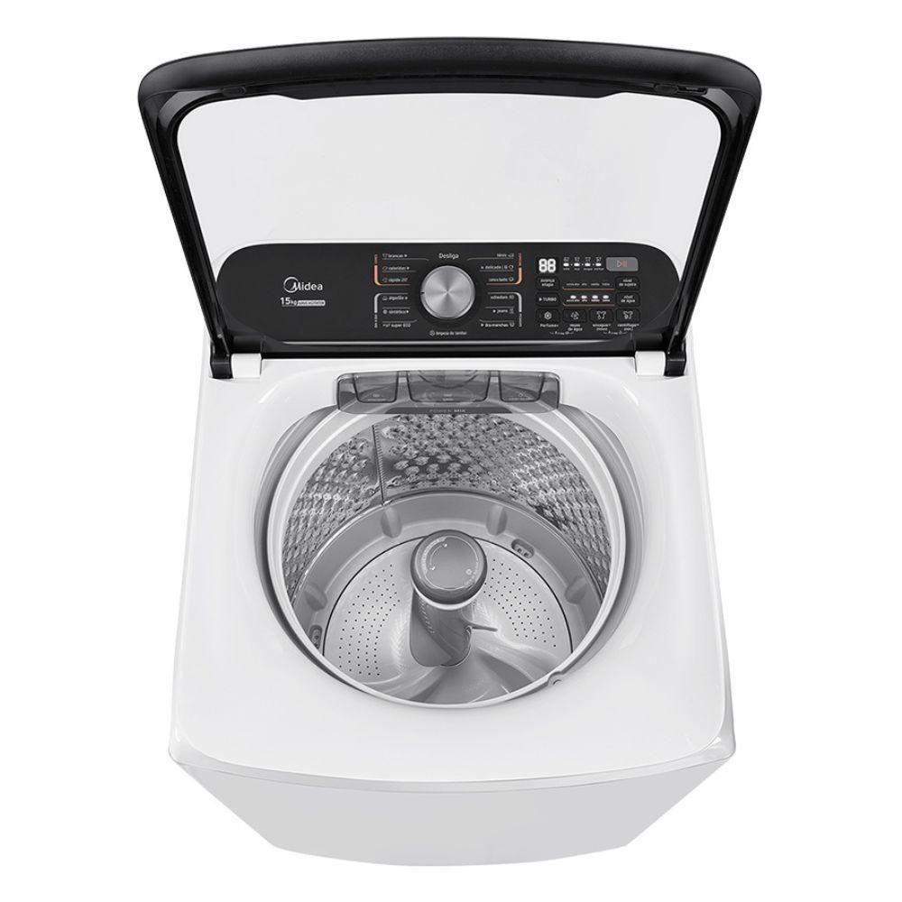 Lavadora De Roupas Automática Midea 15kg MA512W150A-WKBR Reuso De Água Branca 220V - 3