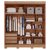 Guarda-roupa Casal 2 Portas 3 Gavetas Com Espelho Cinamomo-off White Ilheus Panan Móveis - 3